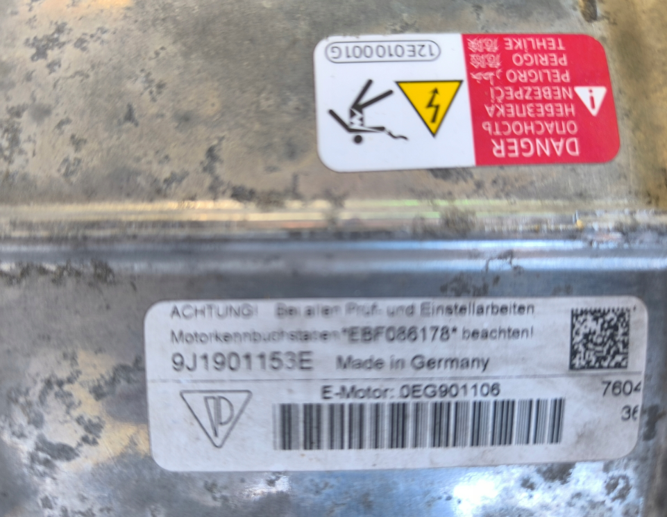 PORSCHE TAYCAN AUDI E-TRON GT 9J1901153E DRIVE ELEKTRISK MOTOR BAG