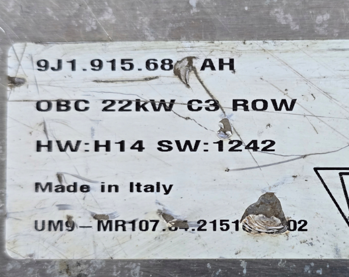 Porsche Taycan Højspændingsbatteriopladder - 9J1915681AH