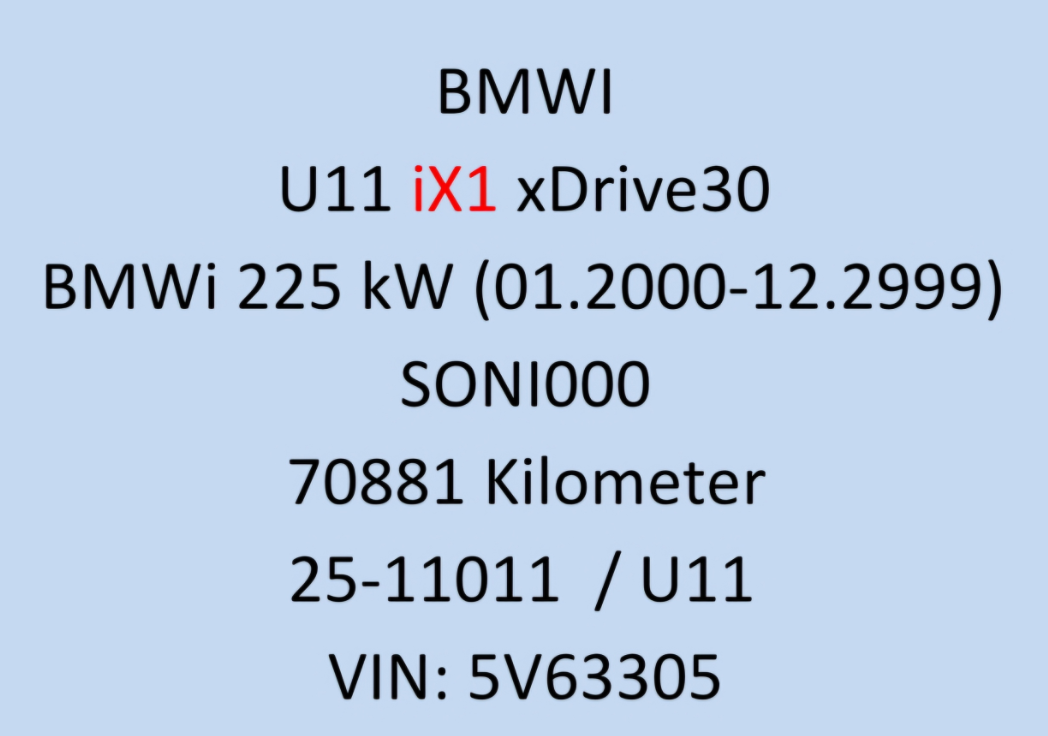 BMW iX1 U11 xDrive30 Elmotor -  5A73E23 5A4BA57 9469579