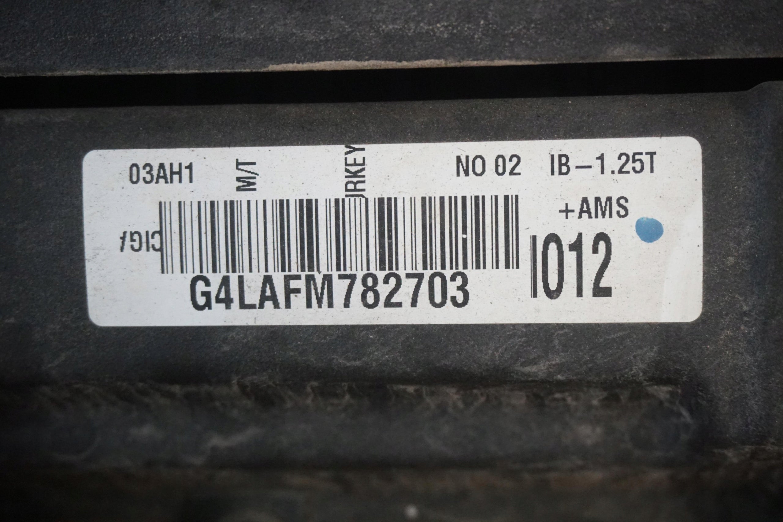 Hyundai I20 G4LA 84 HK motor 2016  G4LAFM782703