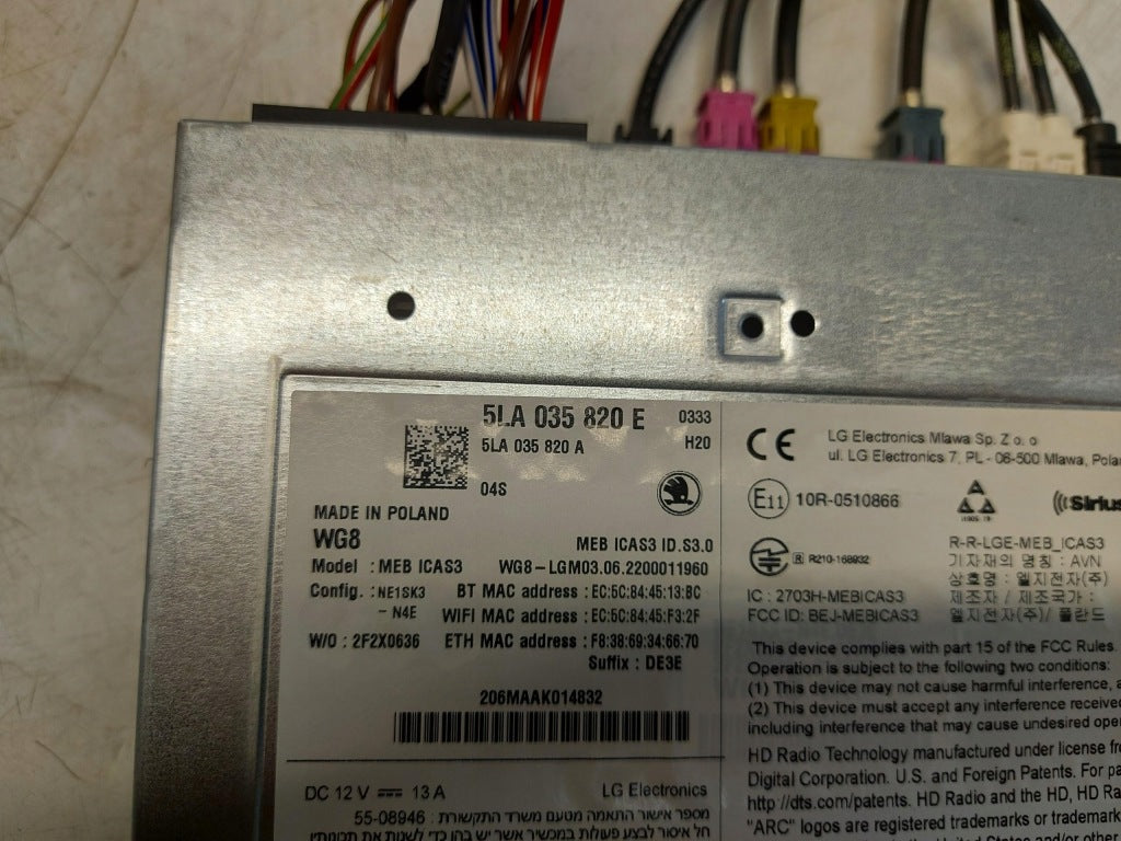 Skoda Enyaq 5LA iV60  Styreenhed NAVIGATIONSLÆSER 5LA035820E-JLK01