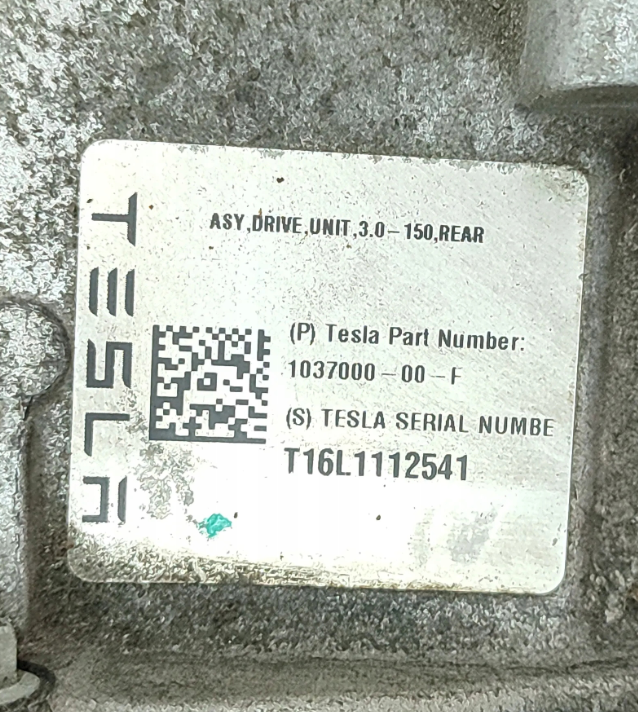 TESLA MODEL X MOTOR 103700000F 33377153 385 kW 2017