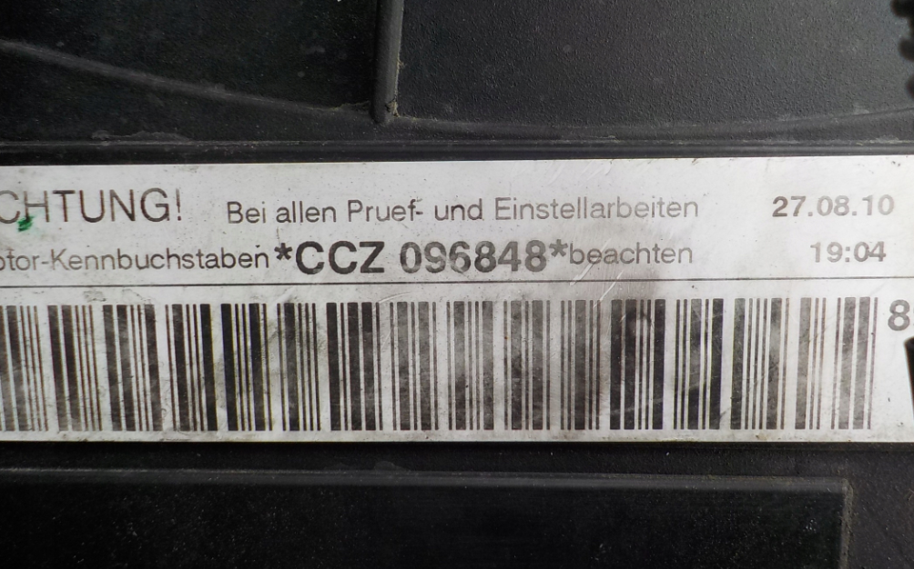 VW 2.0 TFSI 210 HK Golf 2010 / 2011 CCZ CCZB