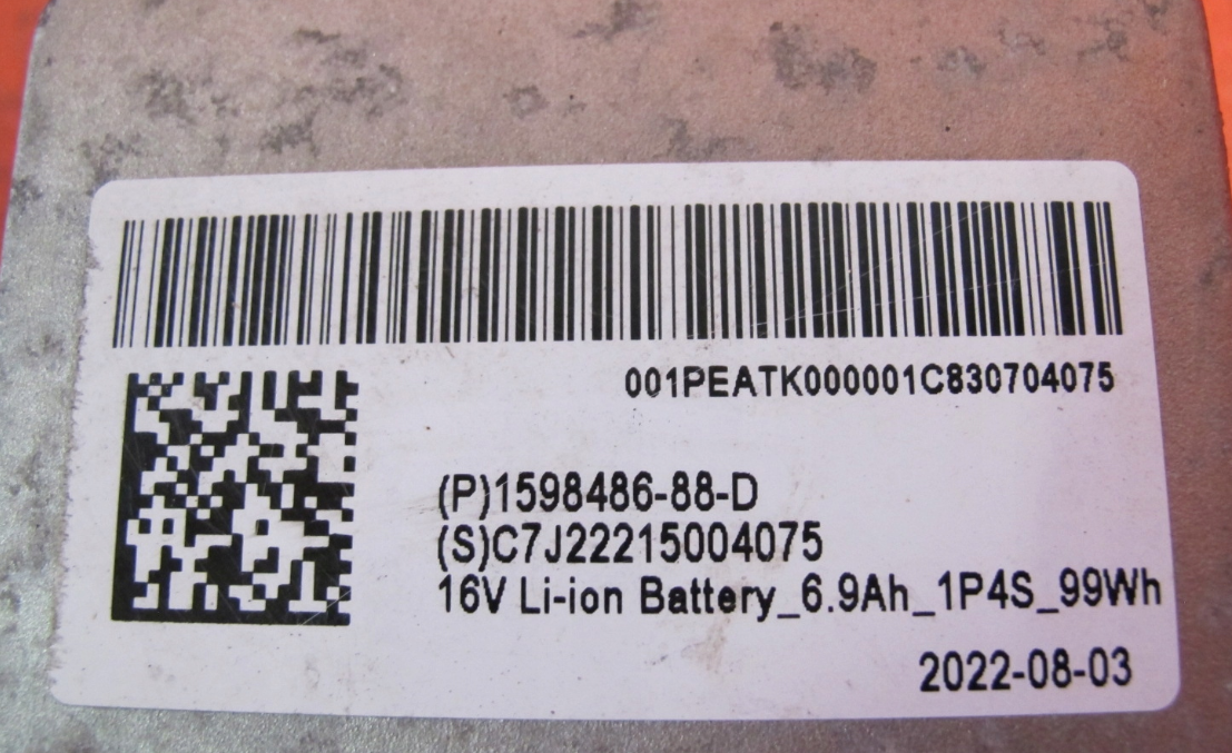 Tesla MODEL Y KONTROLLMODUL BATTERI 6,9AH 1598486-88-D